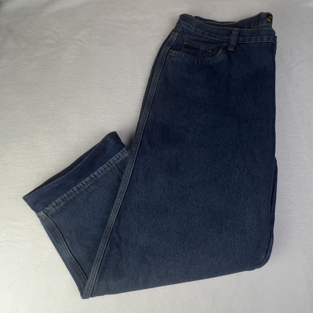 Stanley Jeans Mens 44x29 Blue Denim Fleece Lined Workwear Relaxed‎ Fit Pants